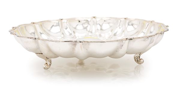 Alzata centrotavola in argento 800/000