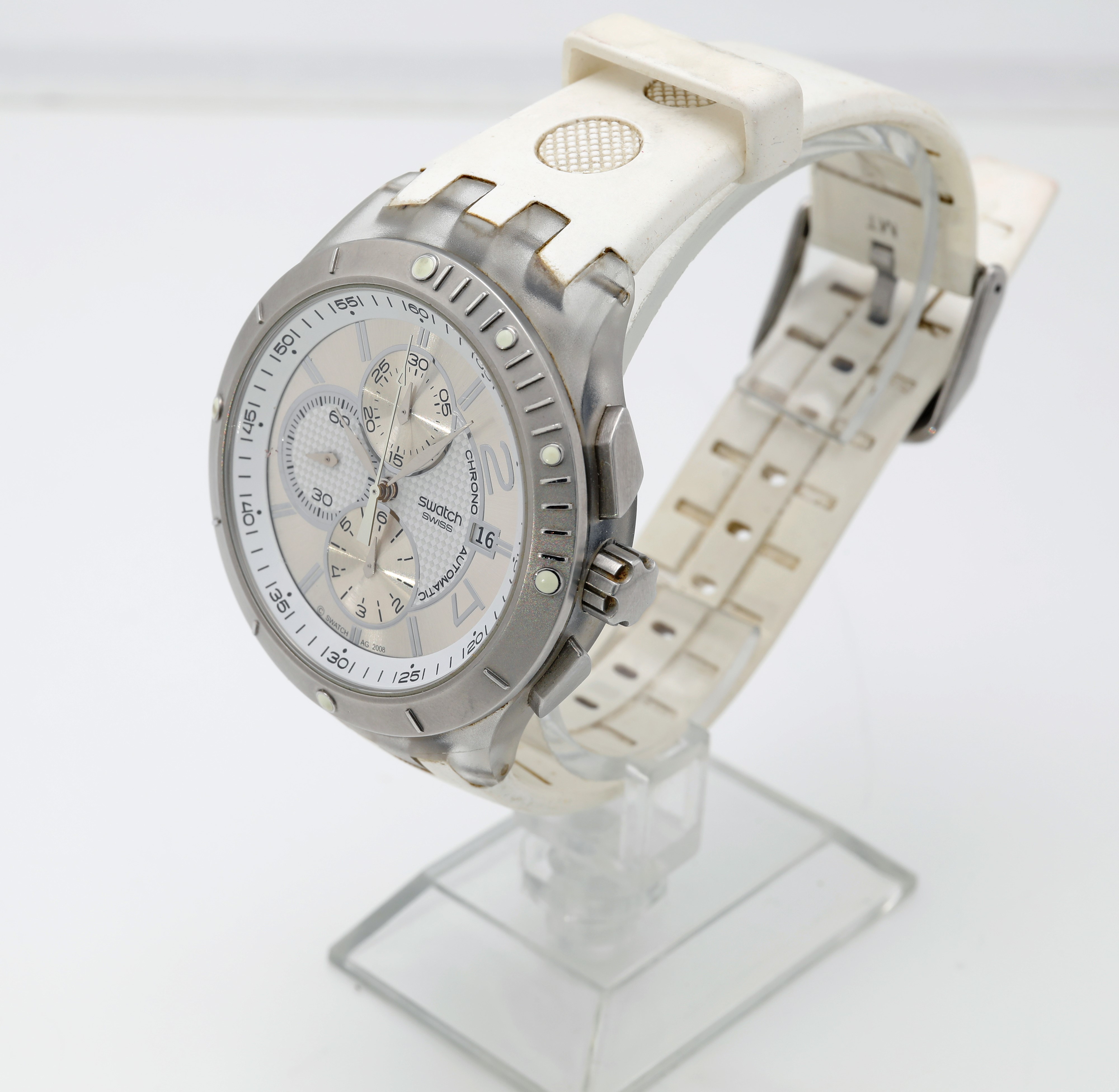 Swatch, Chrono Automatic, orologio da polso cronografo automatico con datario