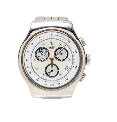 Orologio da polso cronografo al quarzo con datario, acciaio, diam. 47 mm (anni 2000)