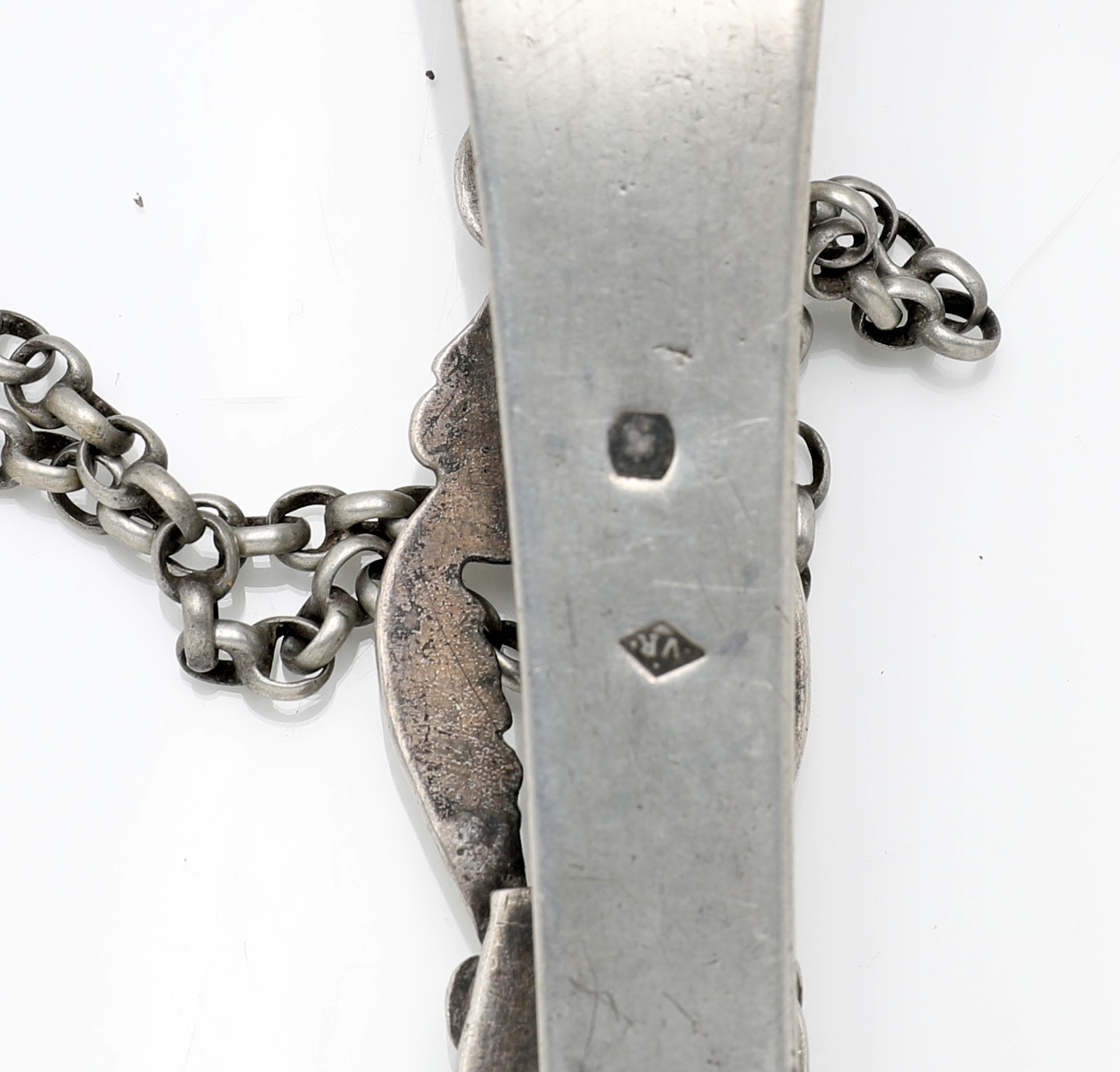 Chatelain da orologio, argento 800/000