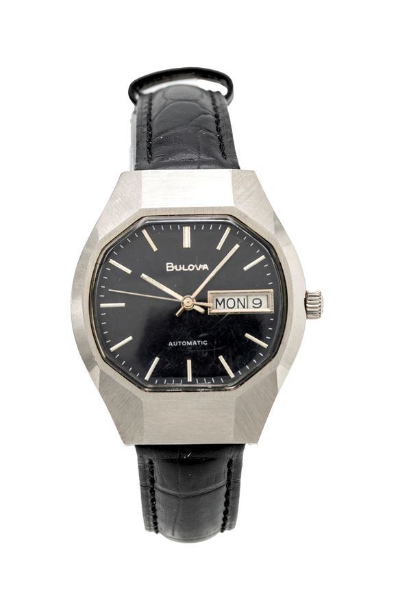Bulova N7 (cal. 133.10) Movimento ETA 2879 - Orologio da polso automatico day-date da uomo in acciaio