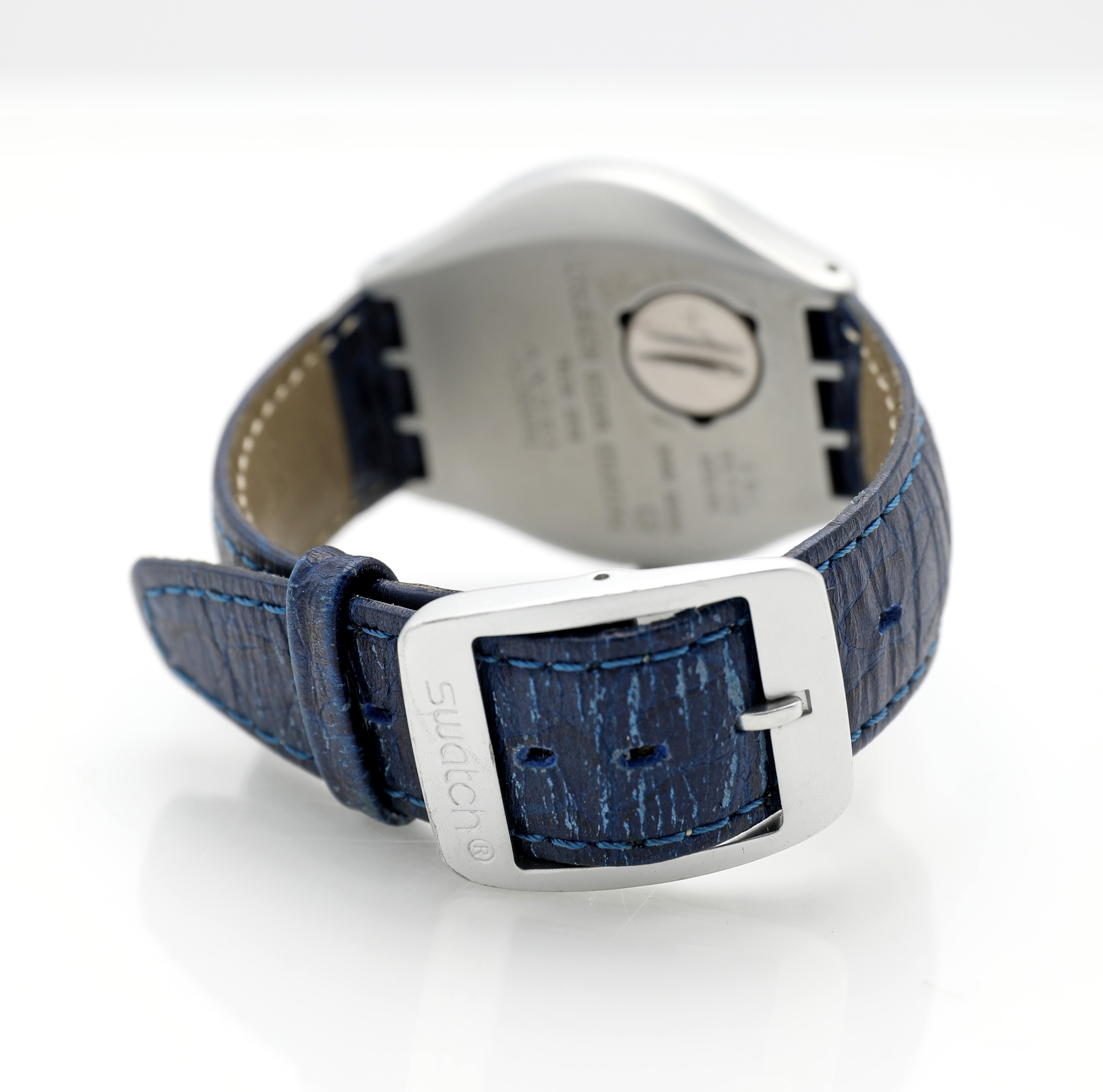 Swatch, Irony—Orologio da polso da uomo al quarzo in acciaio con cinturino e fibbia originali