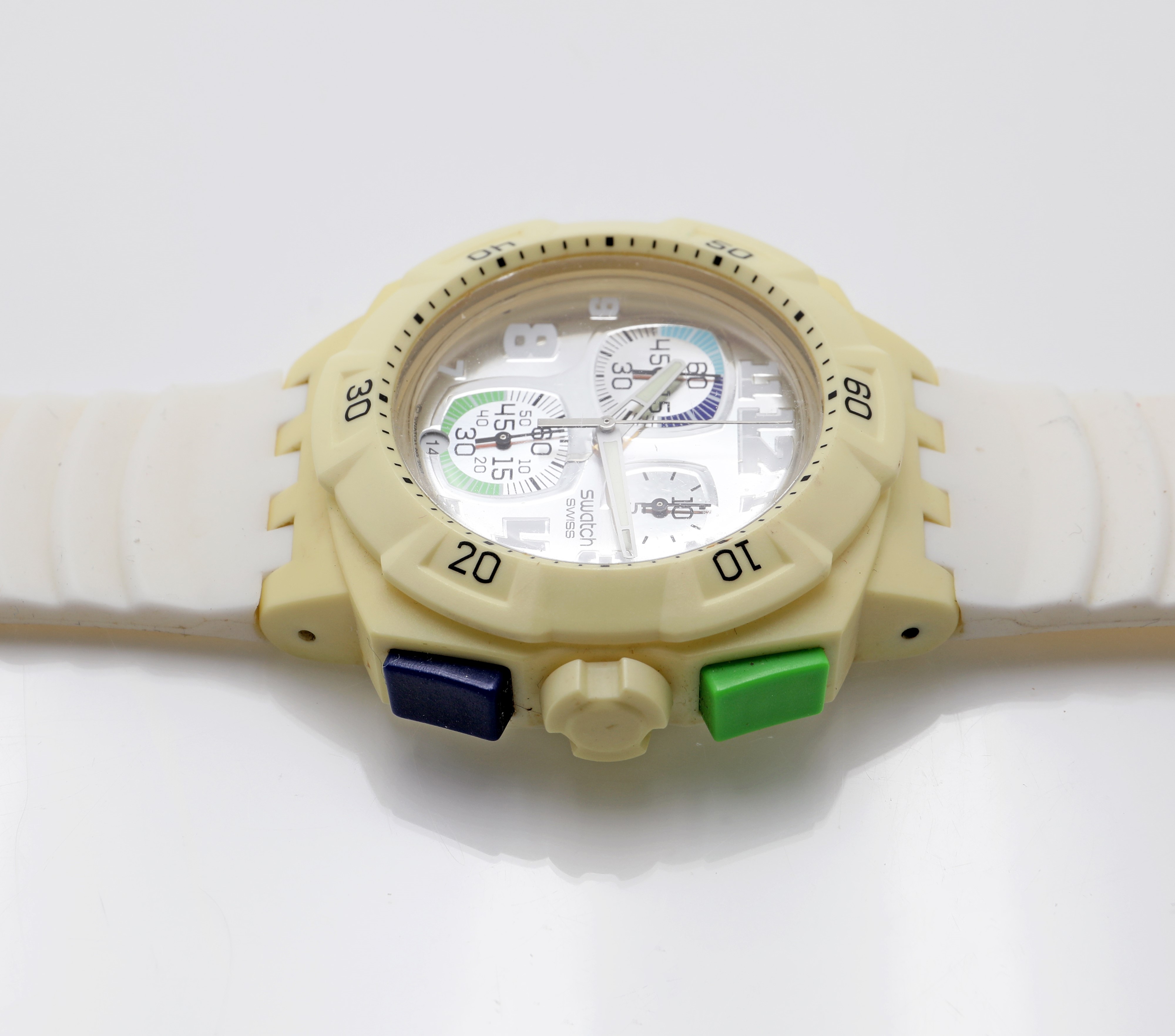 Orologio da polso, Swatch Chrono, al quarzo cronografo con datario, diametro 43 mm