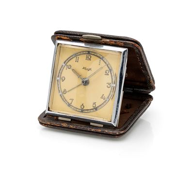 Kienzle, Orologio sveglia da viaggio in metallo cromato a carica manuale