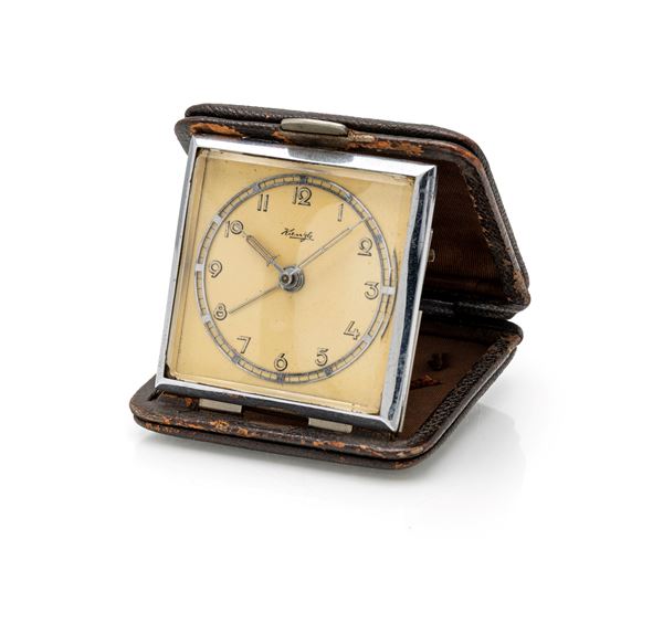Kienzle -  Orologio sveglia da viaggio a carica manuale in metallo cromato