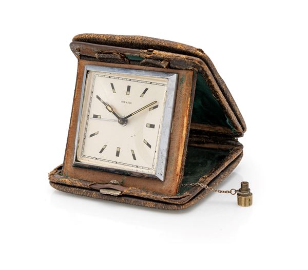 Kienzle -  Orologio sveglia da viaggio a carica manuale in metallo cromato