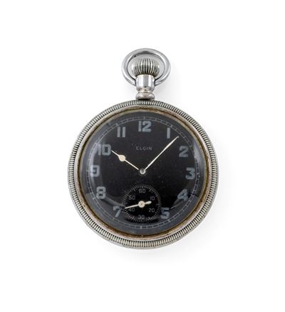 Elgin Natl Watch Co., Orologio militare da tasca britannico British Broad Arrow G.S.T.P., scappam...