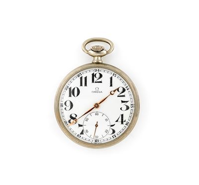 Omega, Orologio da tasca Omega 145-61 (Calibro 161) con scappamento ad ancora spirale Breguet rem...