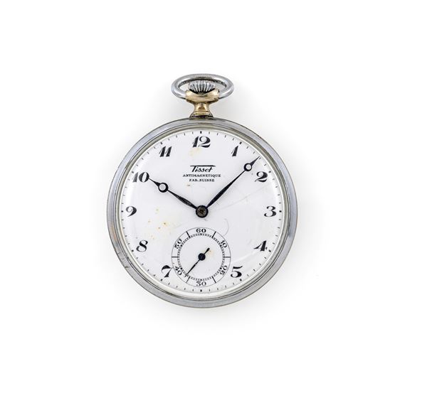 Tissot Antimagnetique (Cal 43) - Orologio da tasca con scappamento ad ancora remontoir da uomo in metallo cromato