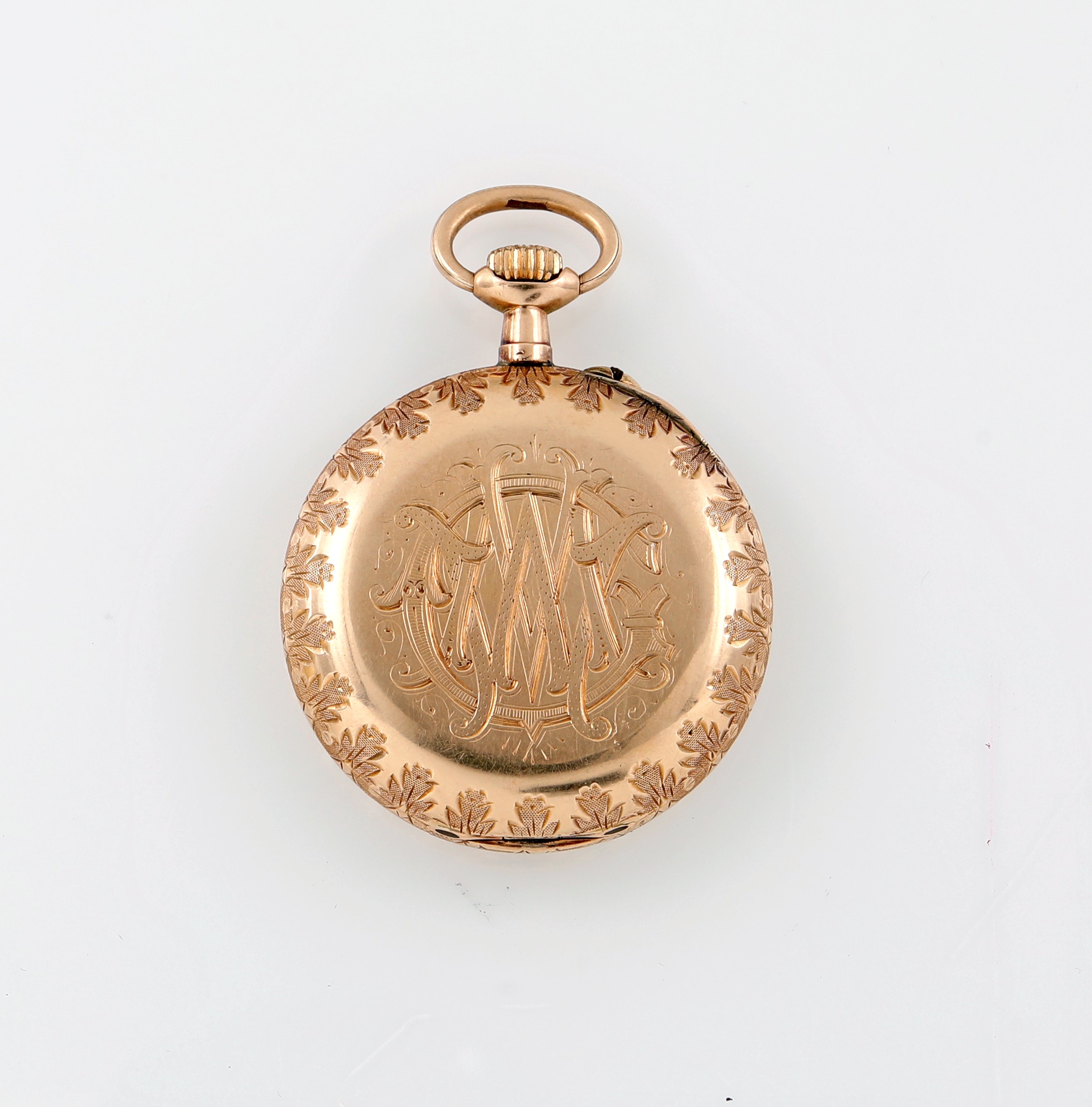 Orologio da tasca con scappamento remontoir a cilindro, cassa e cuvette in oro 14Kt (diametro 33 ...