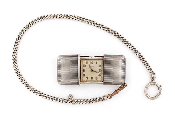 Movado Chronometre Ermeto - Orologio a scomparsa con cassa in argento 935/000 