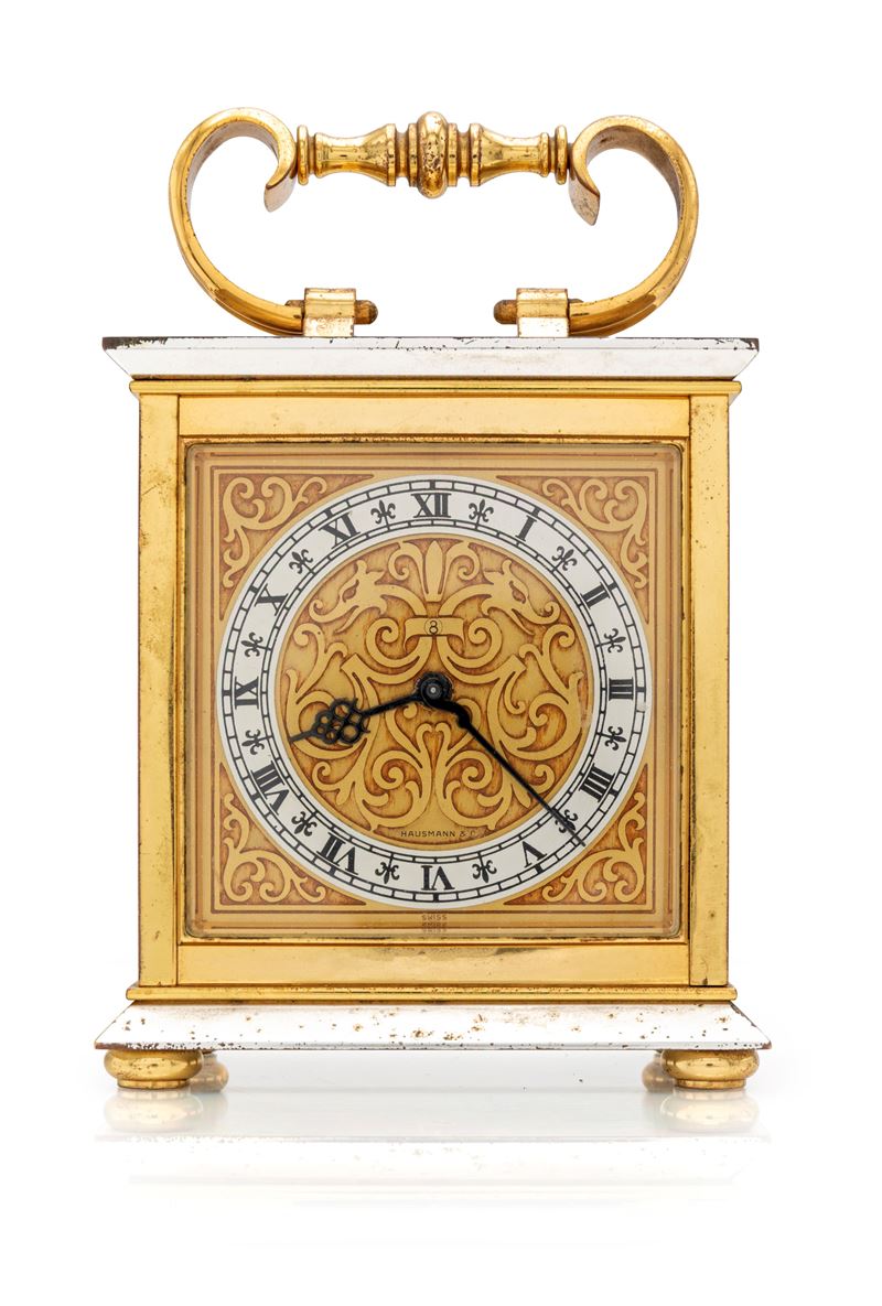Hausmann & Co., Orologio da tavolo a carica manuale 8 giorni con suoneria ad ore e mezze