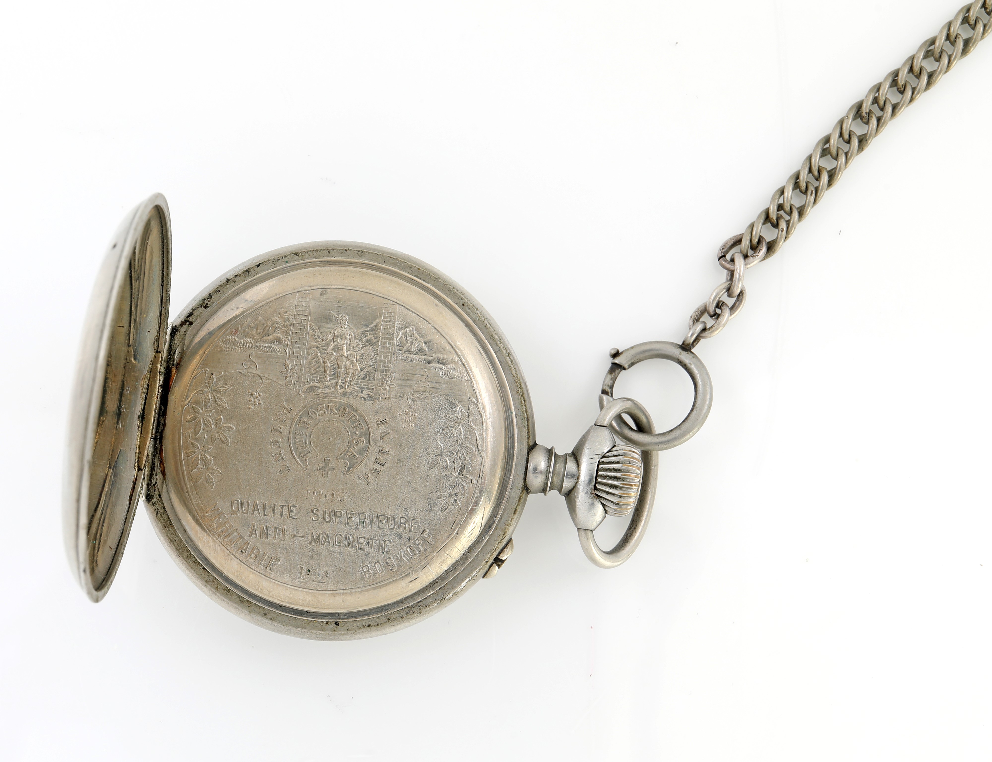 Louis Roskopf S.A., Orologio da tasca con scappamento Roskopf (Anti Magnetic Patent), inizi XX se...