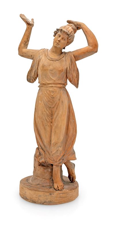 Giovane popolana in terracotta