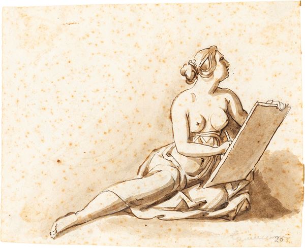 Scuola neoclassica italiana - Studio di figura femminile