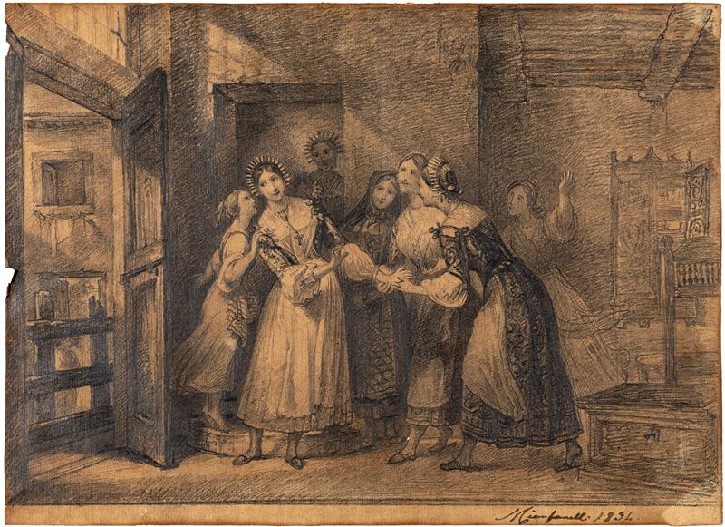 Nicola Cianfanelli - Studio per Lucia pronta per le nozze