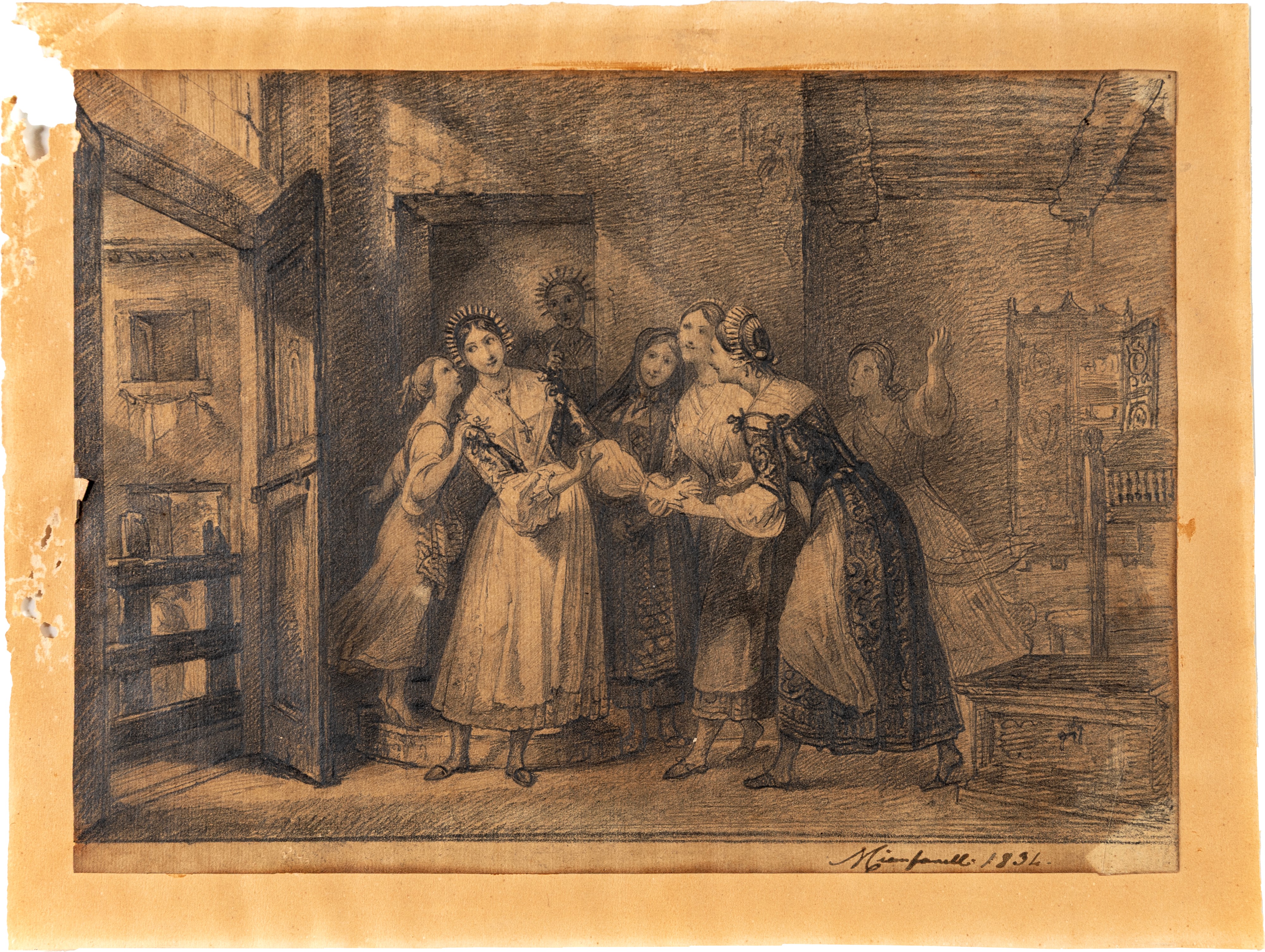 Nicola Cianfanelli - Studio per Lucia pronta per le nozze