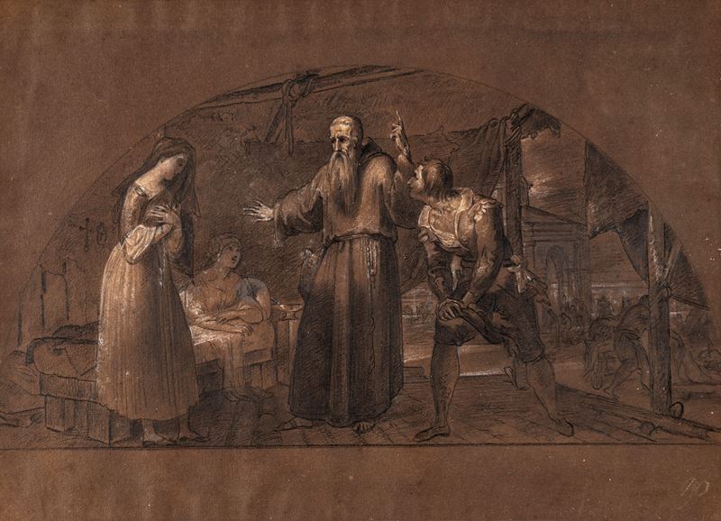 Nicola Cianfanelli - Studio per Lucia e fra Cristoforo al lazzaretto