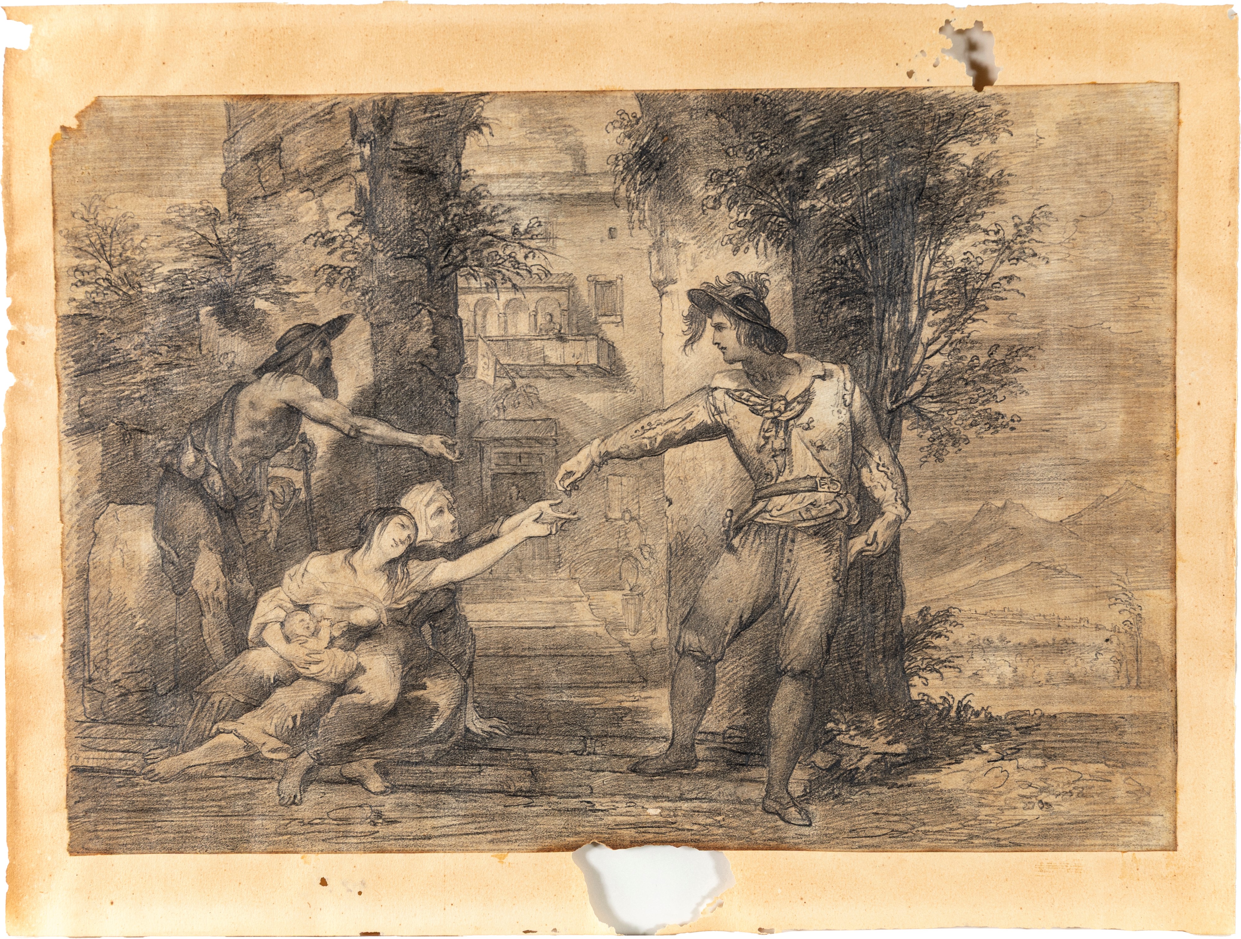 Nicola Cianfanelli - Studio per "Renzo che fa l’elemosina"