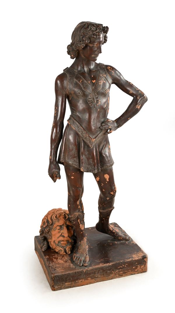 Scultore del XIX secolo - David con la Testa di Golia (da Andrea del Verrocchio)