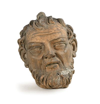 Plasticatore italiano (fine XVII–inizi XVIII secolo), Testa di Titano, terracotta