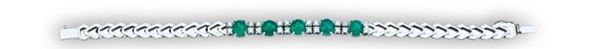 BRACCIALE CON SMERALDI E BRILLANTI
