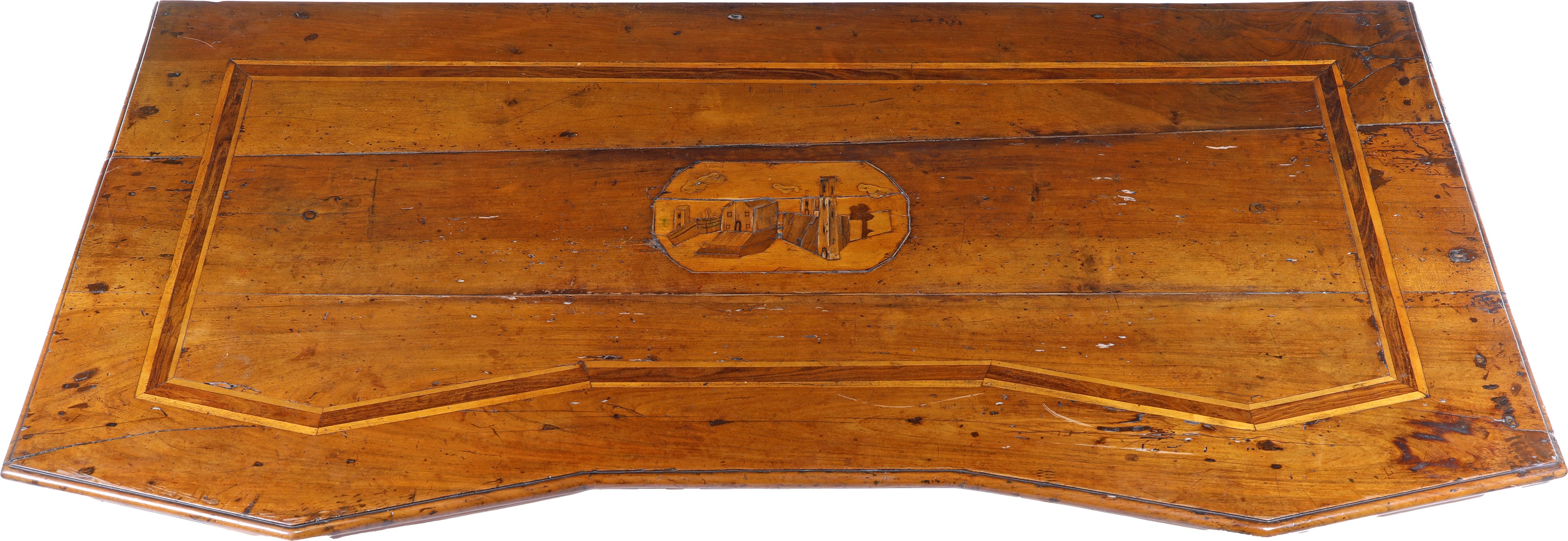 Canterano in noce con intarsi in legno di frutto, XVIII secolo