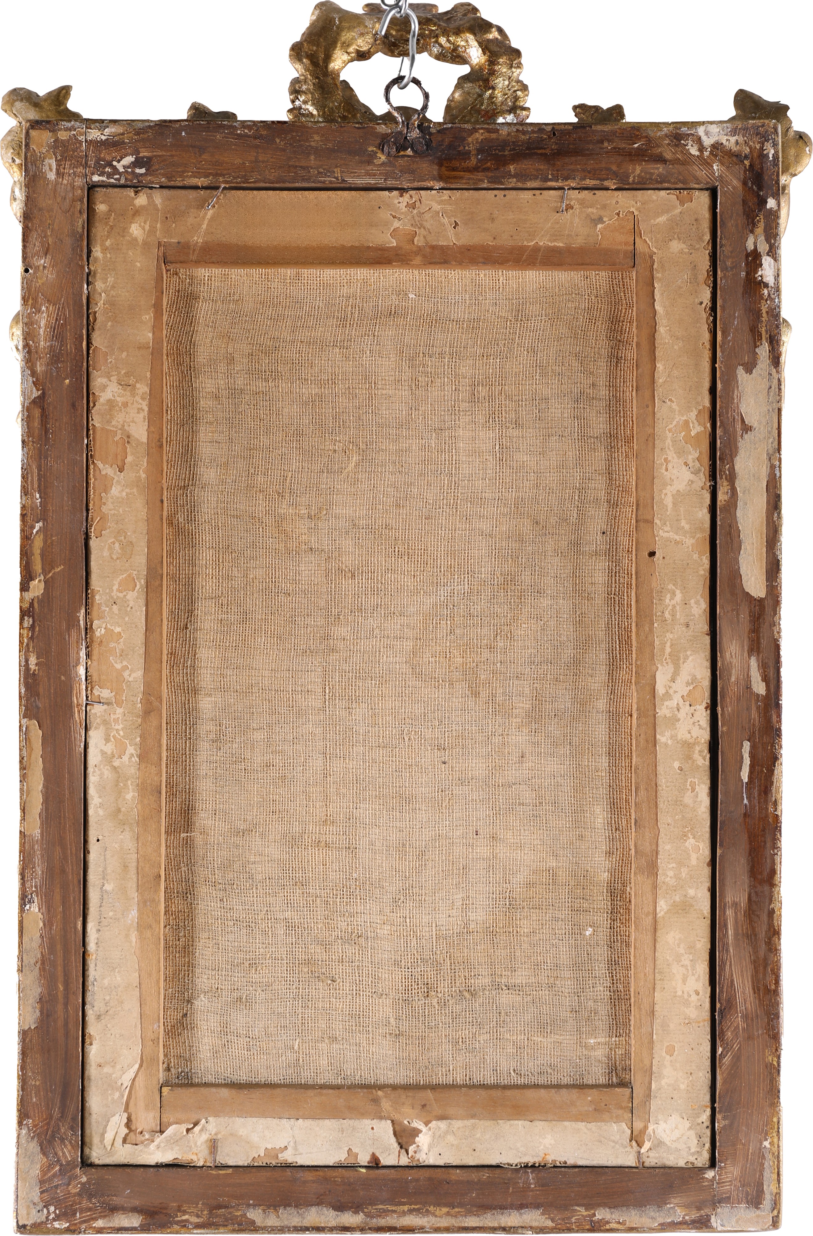 Cornice rettangolare in legno dorato, Napoli, XVIII secolo