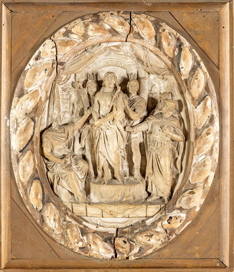 Giovanni Giuseppe Fontana - Ecce Homo, altorilievo in gesso (1859)