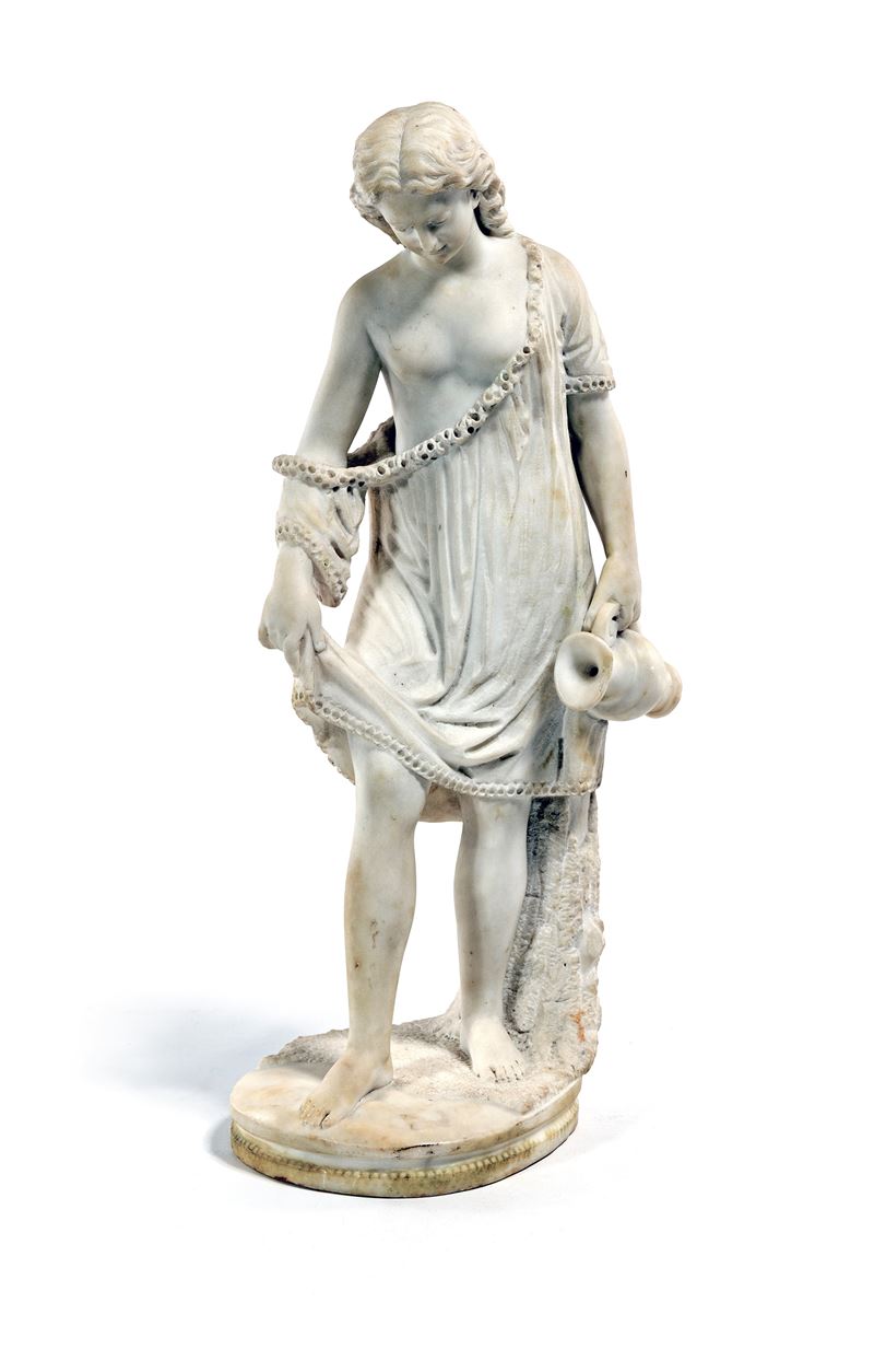 Scultura neoclassica, Fanciulla con brocca in marmo bianco (fine XVIII/inizi XIX secolo)