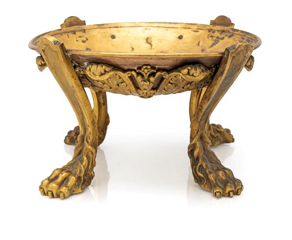 Braciere in bronzo dorato, Francia, epoca Impero