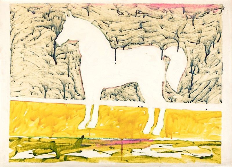 Mario Schifano - Paesaggio Equestre