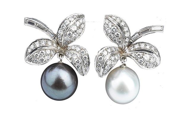 ORECCHINI CON PERLE E BRILLANTI