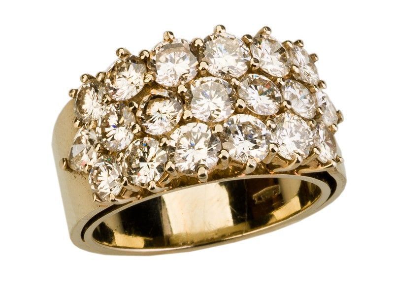 Anello a Fascia con Brillanti