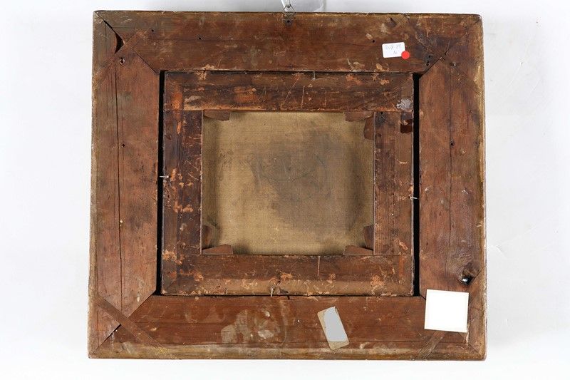 Scuola Olandese. XVII Secolo - Coppia di Interni con Giocatori di Carte e di Dadi