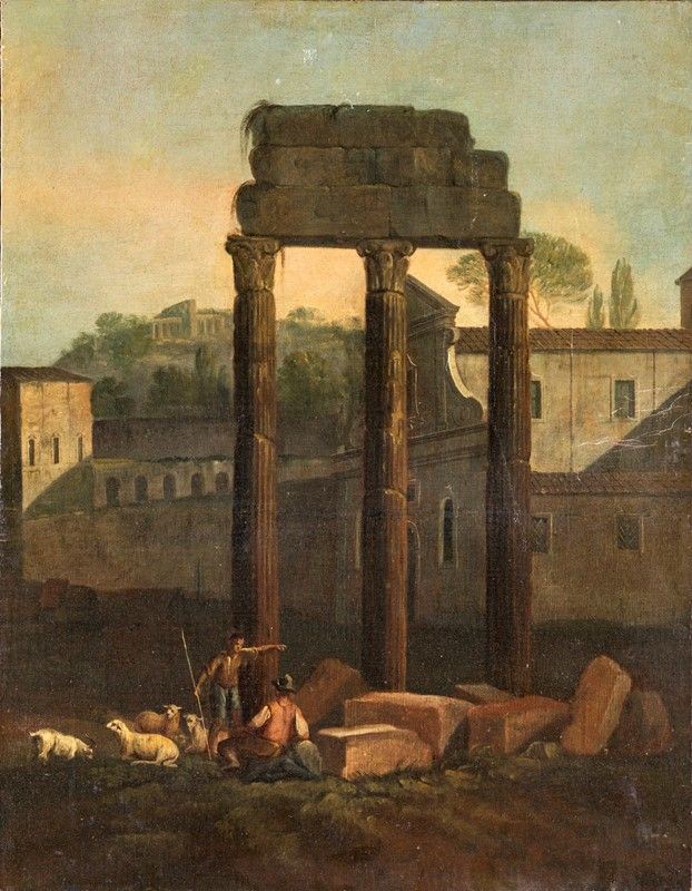 Raffaele Rinaldi Detto il Menia - Veduta del Foro Romano