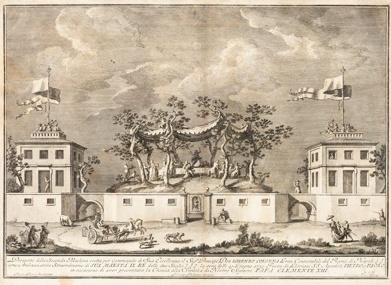 Giuseppe Vasi - Scena di Baccanale per la Festa della Chinea del 1759