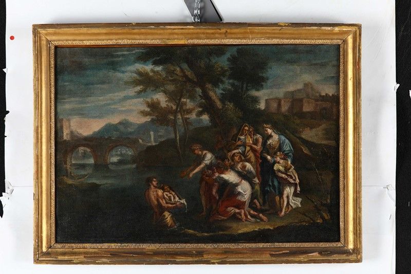 Scuola Italiana. XVII-XVIII Secolo - Ritrovamento di MosÈ
