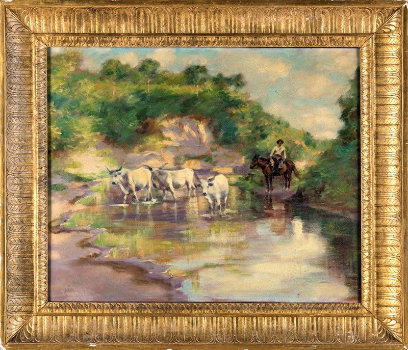 Giacomo Balla - Paesaggio con Buttero e Armenti