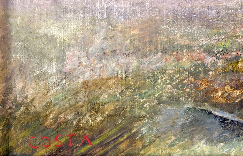 Giovanni Costa - Paesaggio Montano con Figura