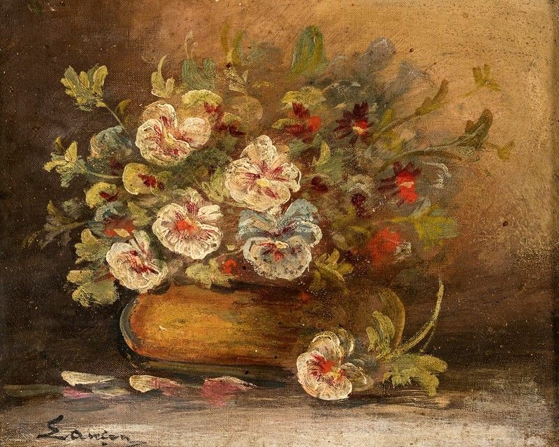 NATURA MORTA CON VASO DI FIORI