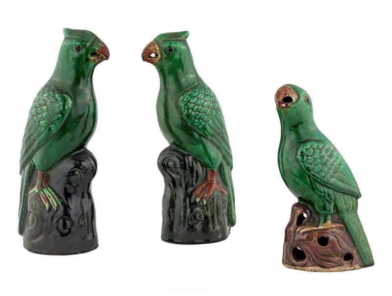 Lotto di Tre Figure in Ceramica