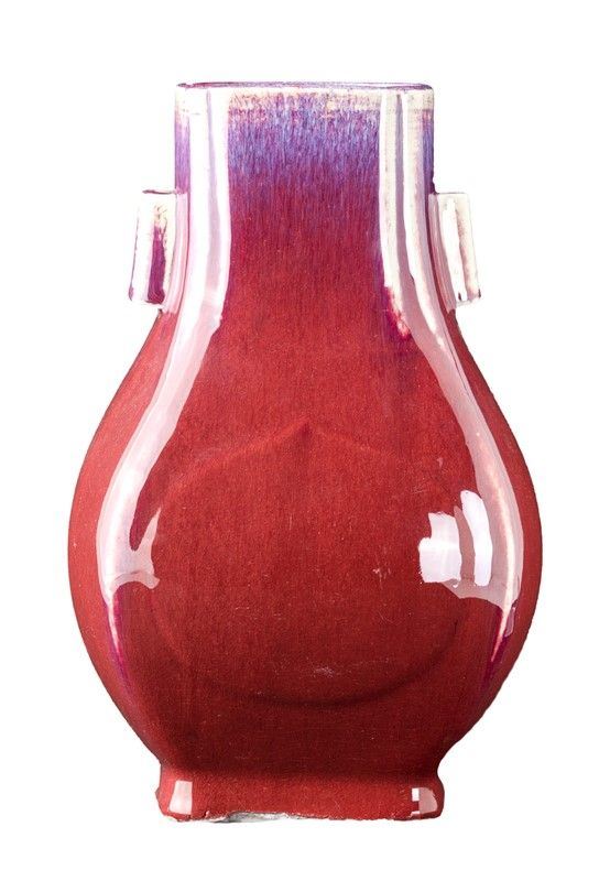 Vaso in Porcellana Sang De Boeuf