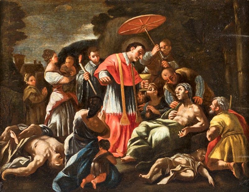 Giuseppe Simonelli - S.carlo Borromeo Comunica gli Appestati