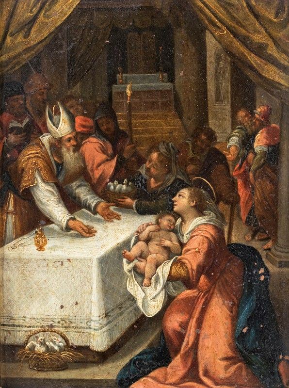 Scuola di Anversa. XVI-XVII Secolo - Presentazione di GesÙ al Tempio