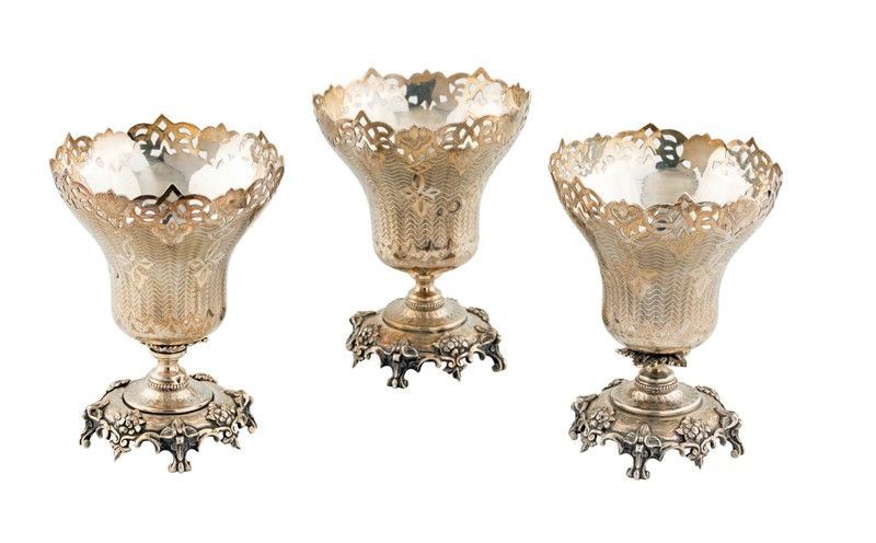 Tre Bicchieri in Argento