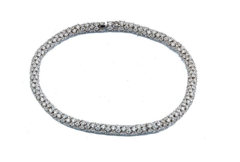 Bracciale in Oro Bianco e Brillanti