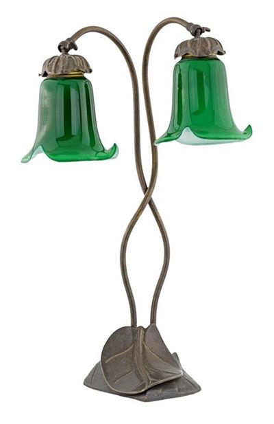 Lampada in Peltro a Due Luci