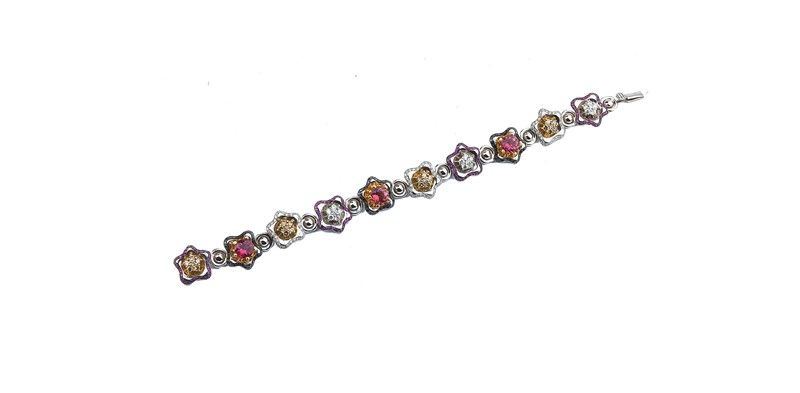 Bracciale in Oro Bianco e Giallo