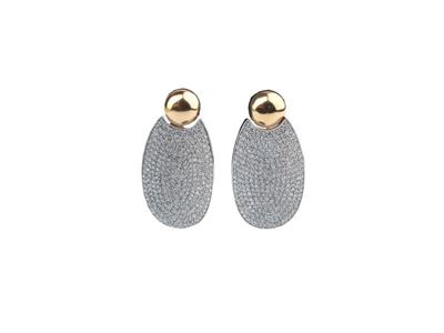 Orecchini in Oro Bianco e Rosa